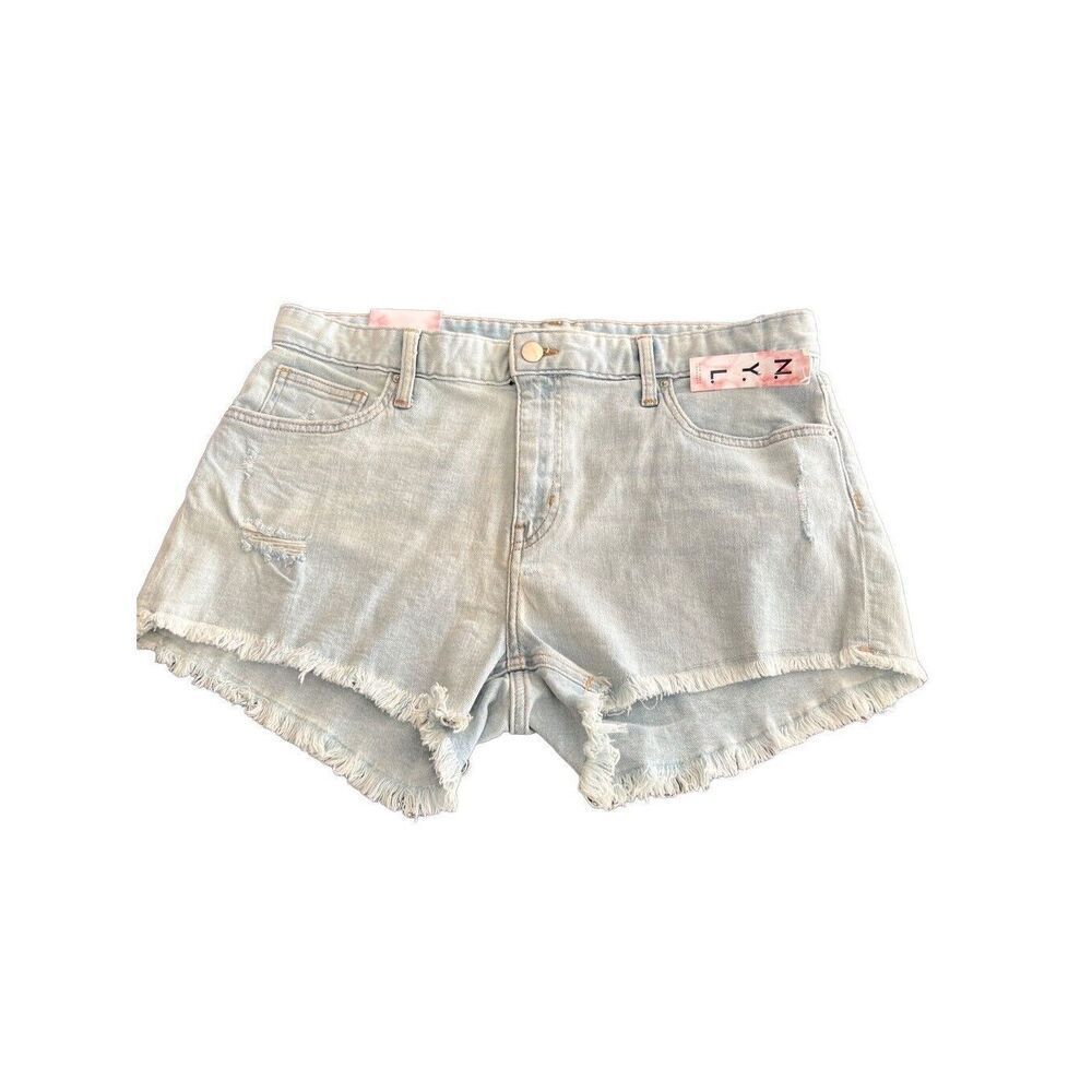 New York Laundry Vintage High Rise Light Wash Womens Denim Shorts size 13